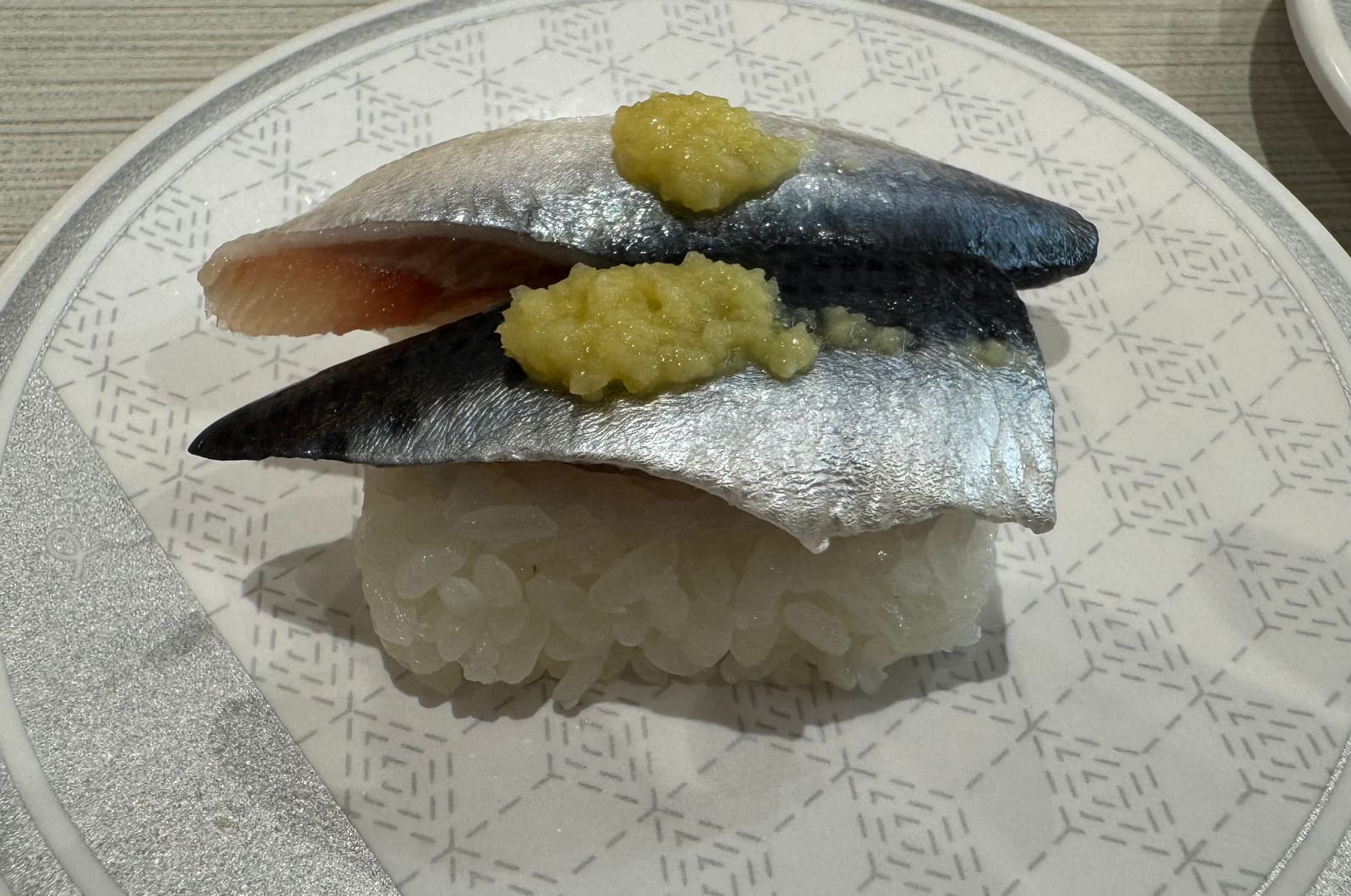 9月に食べたアジの握り