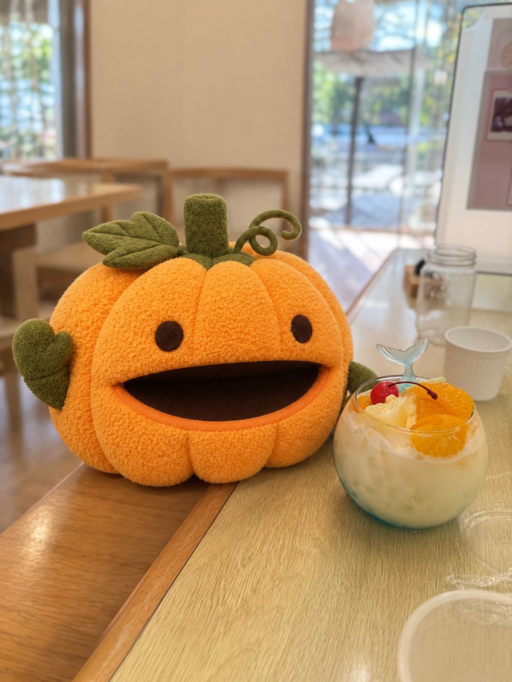 カボッツと完成したアイスクリーム。人物をAI編集で置き換えた写真